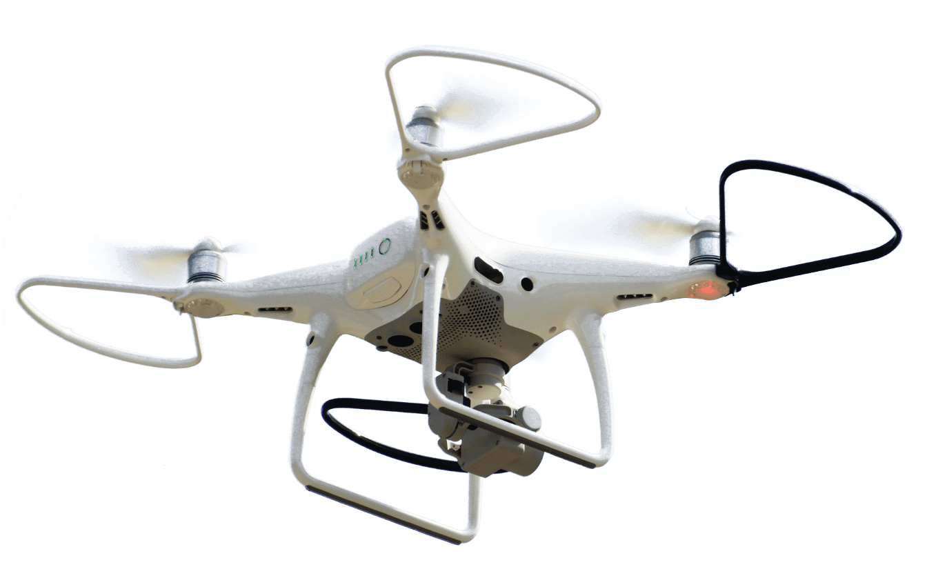 空中を飛んでいるドローン